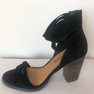 Black suede Lucky Brand Booties